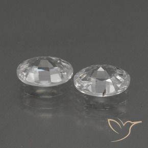 2.48 ct natürliche Weiß Zirkon-Edelsteine, Oval, VS