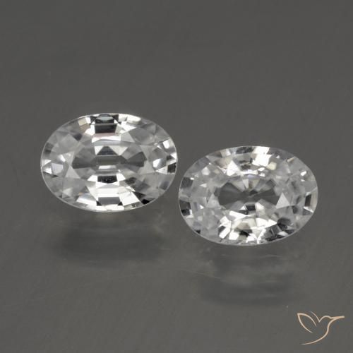 2.46ctw Natürlicher Weiß Zirkon, Oval, VVS