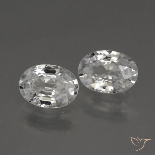 2.46 ct natürliche Weiß Zirkon-Edelsteine, Oval, VVS
