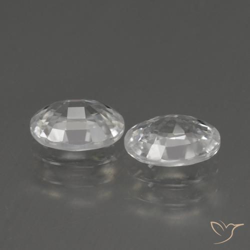 2.46 ct natürliche Weiß Zirkon-Edelsteine, Oval, VVS