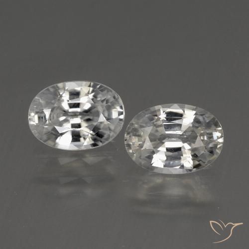 2.50ctw Natürlicher Weiß Zirkon, Oval, VS