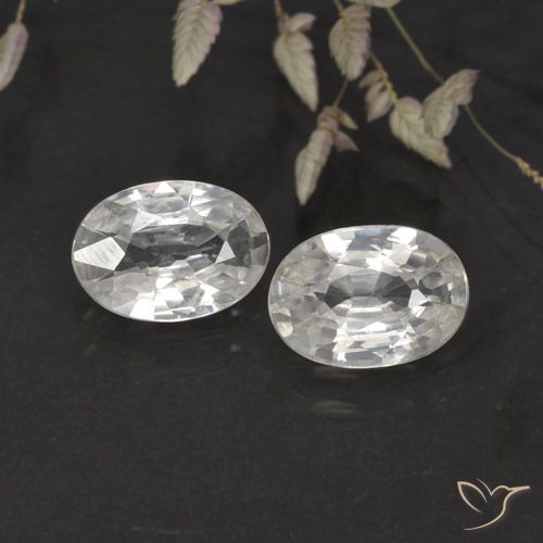 2.09ctw Natürlicher Weiß Zirkon, Oval, VS