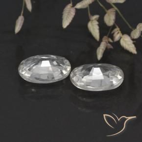 2.09 ct natürliche Weiß Zirkon-Edelsteine, Oval, VS