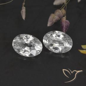 2.42 ct natürliche Weiß Zirkon-Edelsteine, Oval, VVS