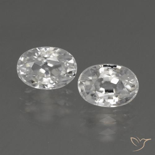 3.02ctw Natürlicher Weiß Zirkon, Oval, VVS