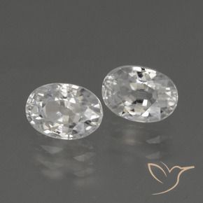 3.02 ct natürliche Weiß Zirkon-Edelsteine, Oval, VVS