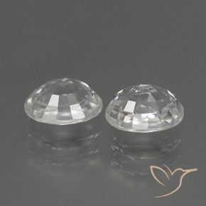 3.02 ct natürliche Weiß Zirkon-Edelsteine, Oval, VVS