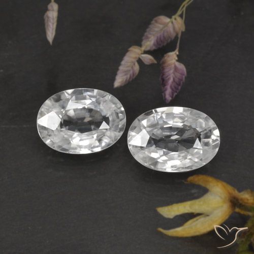 2.28ctw Natürlicher Weiß Zirkon, Oval, VVS-VS