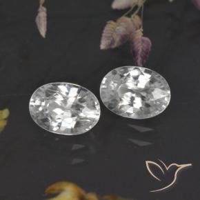 2.63 ct natürliche Weiß Zirkon-Edelsteine, Oval, VVS-VS
