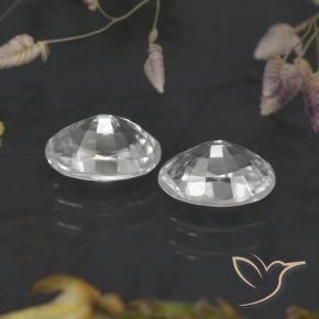 2.63 ct natürliche Weiß Zirkon-Edelsteine, Oval, VVS-VS