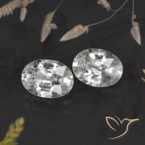 2.33 ct natürliche Weiß Zirkon-Edelsteine, Oval, VVS-VS