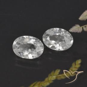 2.41 ct natürliche Weiß Zirkon-Edelsteine, Oval, VVS