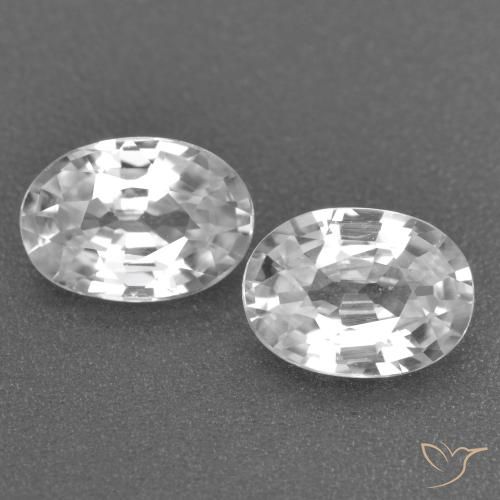 2.19ctw Natürlicher Weiß Zirkon, Oval, VS