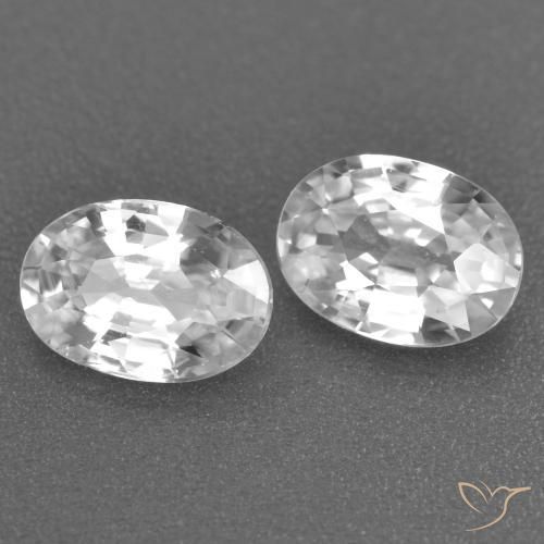 2.19 ct natürliche Weiß Zirkon-Edelsteine, Oval, VS