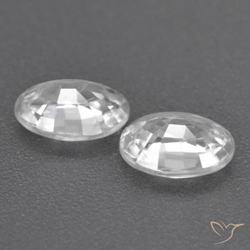 2.19 ct natürliche Weiß Zirkon-Edelsteine, Oval, VS