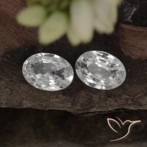 2.08 ct natürliche Weiß Zirkon-Edelsteine, Oval, VVS