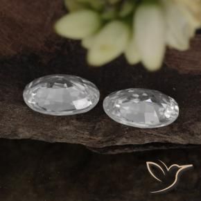 2.08 ct natürliche Weiß Zirkon-Edelsteine, Oval, VVS
