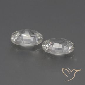2.27 ct natürliche Weiß Zirkon-Edelsteine, Oval, VS