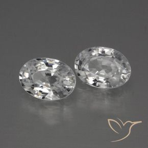 2.49 ct natürliche Weiß Zirkon-Edelsteine, Oval, VVS