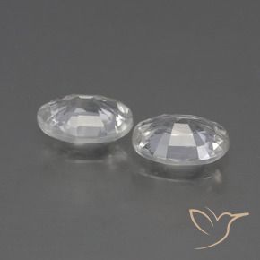 2.06 ct natürliche Weiß Zirkon-Edelsteine, Oval, VVS-VS