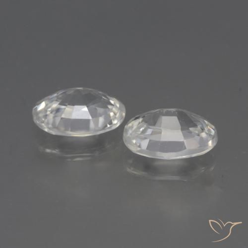 2.42 ct natürliche Weiß Zirkon-Edelsteine, Oval, VVS