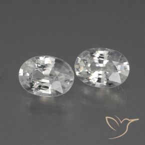 2.32 ct natürliche Weiß Zirkon-Edelsteine, Oval, VVS