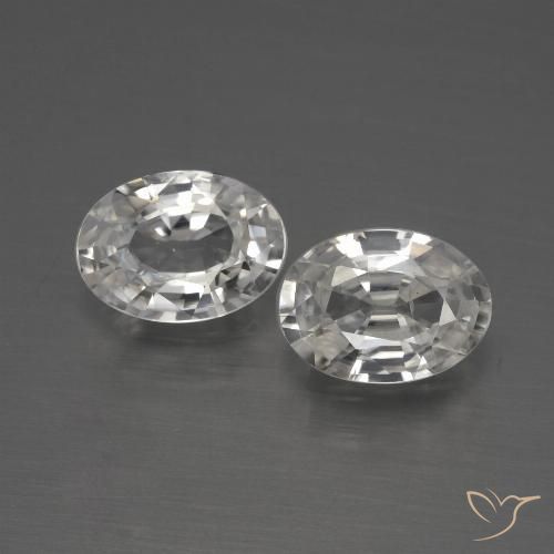 2.12ctw Natürlicher Weiß Zirkon, Oval, VVS