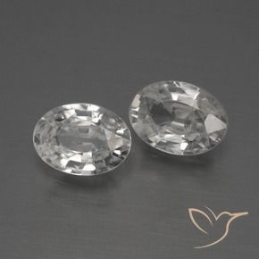 2.12 ct natürliche Weiß Zirkon-Edelsteine, Oval, VVS