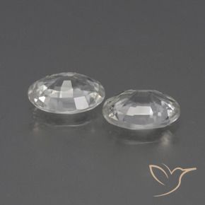 2.12 ct natürliche Weiß Zirkon-Edelsteine, Oval, VVS