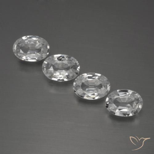 3.99ctw Natürlicher Klares Weiß Zirkon, Oval, VVS-VS