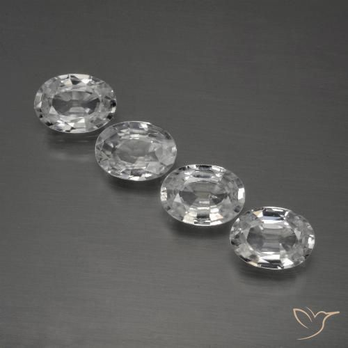 4.39ctw Natürlicher Klares Weiß Zirkon, Oval, VS