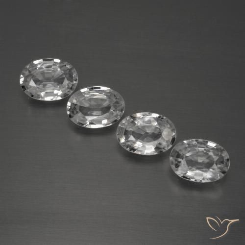 4.11ctw Natürlicher Klares Weiß Zirkon, Oval, VVS-VS