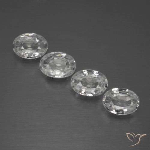 4.16ctw Natürlicher Klares Weiß Zirkon, Oval, VVS-VS