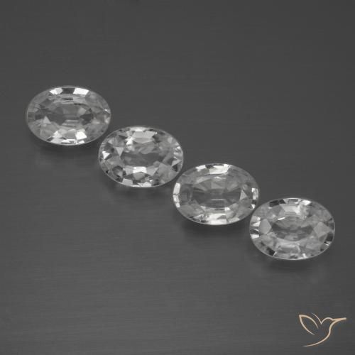 4.17ctw Natürlicher Klares Weiß Zirkon, Oval, VVS