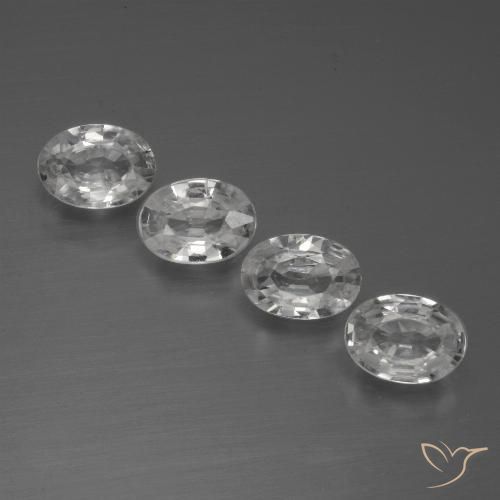 4.05ctw Natürlicher Klares Weiß Zirkon, Oval, VS
