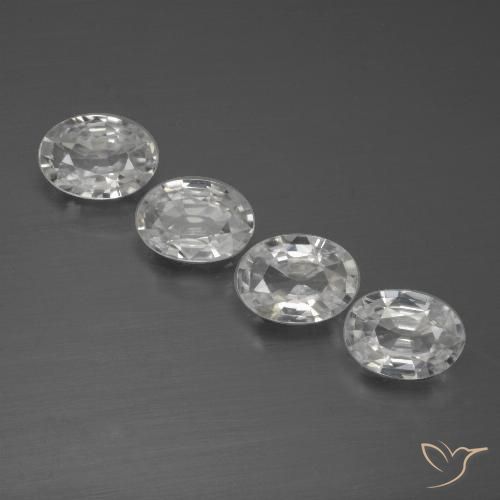 4.03ctw Natürlicher Klares Weiß Zirkon, Oval, VVS-VS