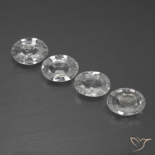 3.66ctw Natürlicher Klares Weiß Zirkon, Oval, VS