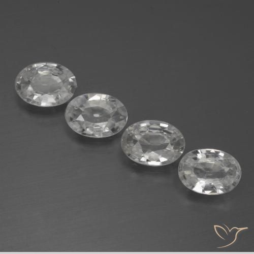 4.34ctw Natürlicher Weiß Zirkon, Oval, VVS-VS