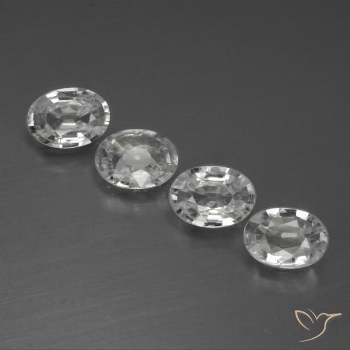 3.83ctw Natürlicher Weiß Zirkon, Oval, VS