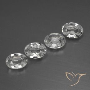 3.83 ct natürliche Weiß Zirkon-Edelsteine, Oval, VS