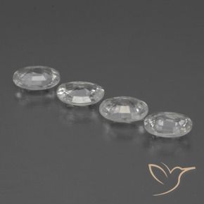 3.83 ct natürliche Weiß Zirkon-Edelsteine, Oval, VS