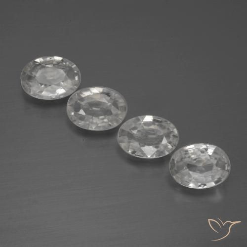 4.06ctw Natürlicher Weiß Zirkon, Oval, VVS-VS