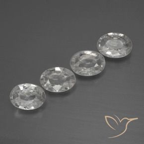 4.06 ct natürliche Weiß Zirkon-Edelsteine, Oval, VVS-VS