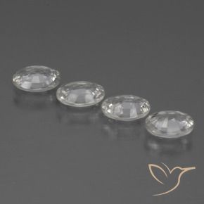 4.06 ct natürliche Weiß Zirkon-Edelsteine, Oval, VVS-VS