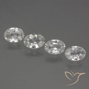 3.98 ct natürliche Weiß Zirkon-Edelsteine, Oval, VS