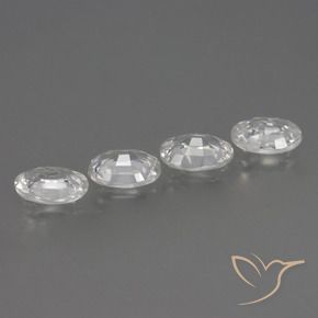 3.98 ct natürliche Weiß Zirkon-Edelsteine, Oval, VS