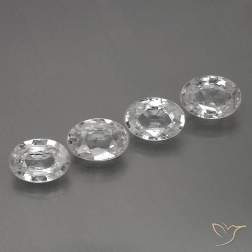 4.30ctw Natürlicher Weiß Zirkon, Oval, VVS-VS
