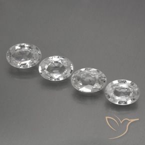 4.30 ct natürliche Weiß Zirkon-Edelsteine, Oval, VVS-VS