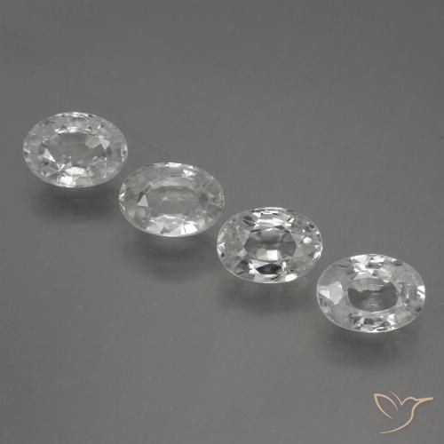 4.79ctw Natürlicher Weiß Zirkon, Oval, VS