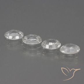4.79 ct natürliche Weiß Zirkon-Edelsteine, Oval, VS